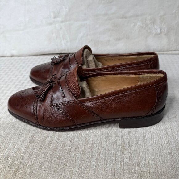 Johnston & Murphy Cellini 10.5M Mens Brown Leather Tassel Loafers main image 7